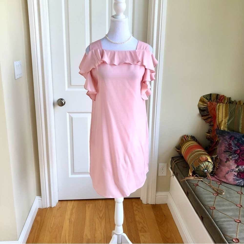 Amanda Uprichard Pink Ruffle Dress